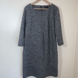 Carre Noir Dress Womens‎ Extra Large Gray Shift Lagenlook Poly Blend Stretch
